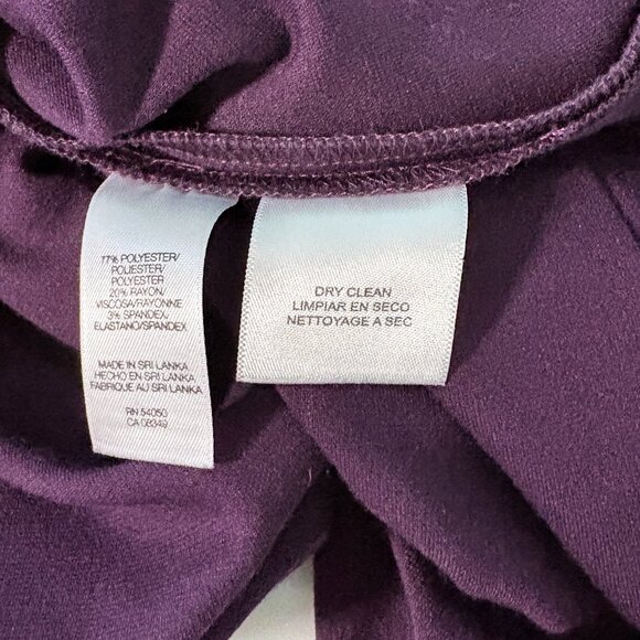 Evan Picone Plum Sheath Dress Bow Detail Career Office Dress Size 14 - Picture 6 of 6